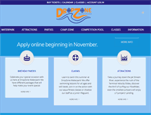 Tablet Screenshot of dropzonewaterpark.com